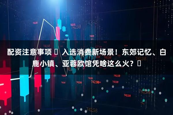 配资注意事项 ​入选消费新场景！东郊记忆、白鹿小镇、亚蓉欧馆凭啥这么火？​